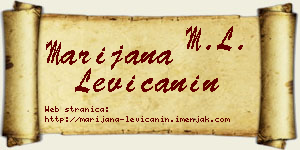 Marijana Levičanin vizit kartica